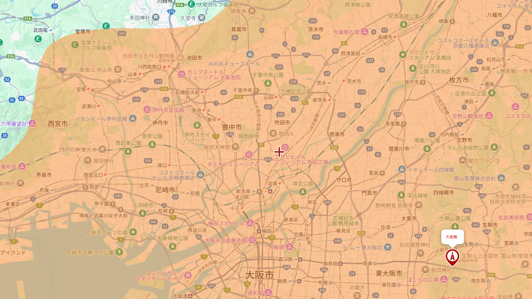 吹田市のテレビ電波事情